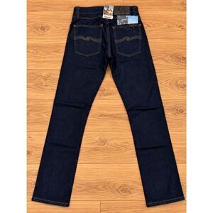 Nudie Jeans Co Pipe Led Indigo Black Slim Straight Stretch Denim Jeans 25x30NWT